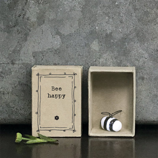 East Of India Matchbox - Bee Happy