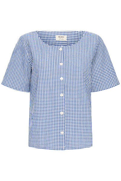 Jilma Top - Blue/White Check Shirt