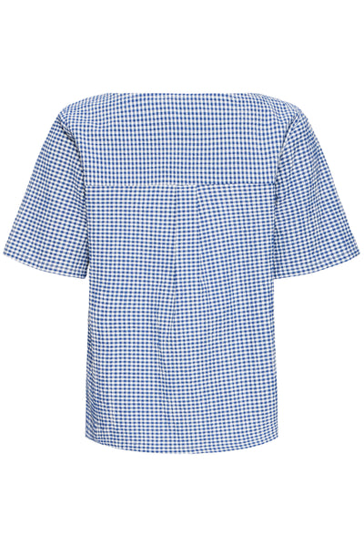 Jilma Top - Blue/White Check Shirt