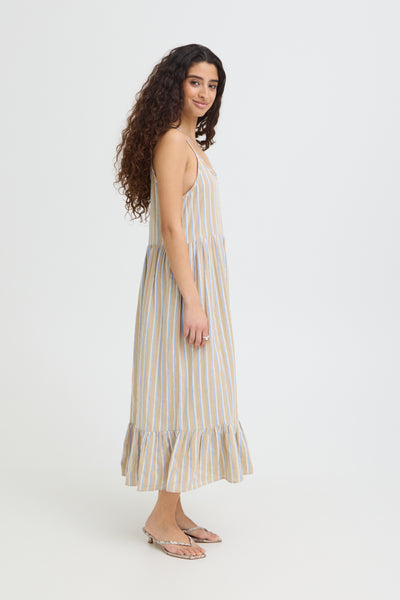 Iafoxa Midi Dress Stripe