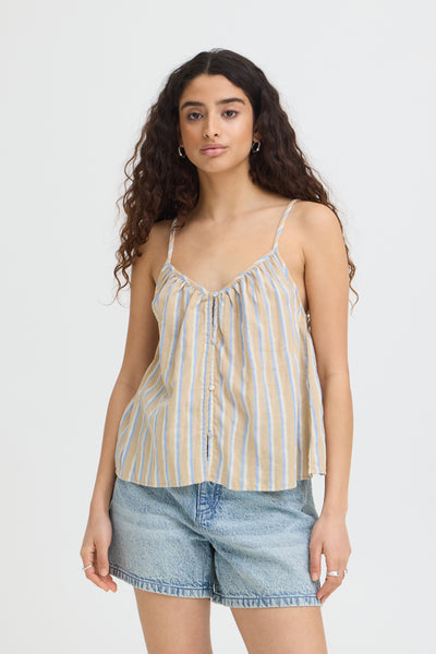 Iafoxa Singlet Stripe Top