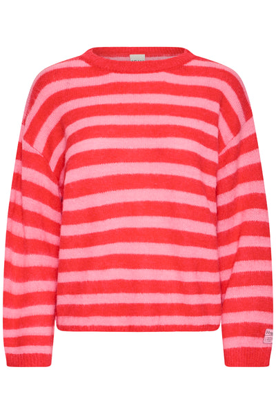 Ihblush L/S Knit - Pink Stripe
