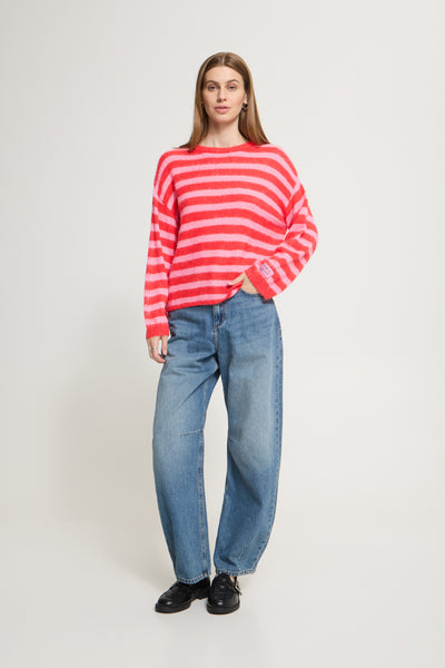 Ihblush L/S Knit - Pink Stripe