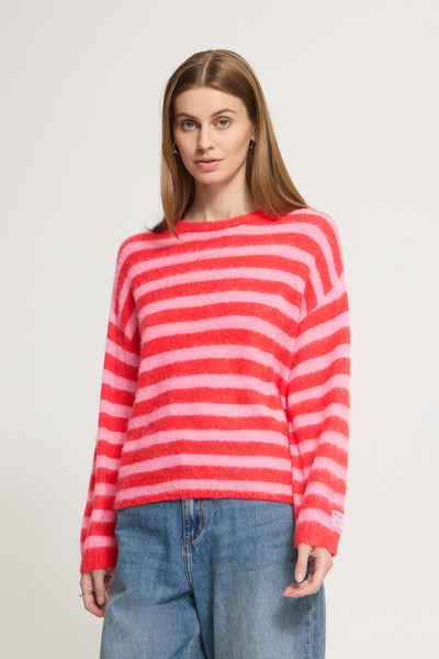 Ihblush L/S Knit - Pink Stripe
