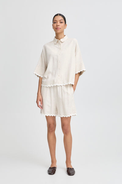 Henrietta Shorts - Nature Linen