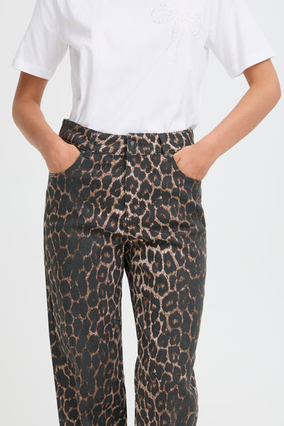 Kenna Jeans - Denim Leopard Mix