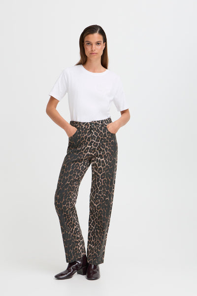 Kenna Jeans - Denim Leopard Mix