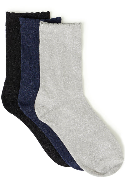Vilaine Sock Box Navy/Silver/Black