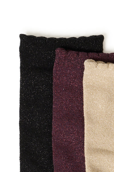Vilaine Sock Box: Black, Wine, Soft Champagne