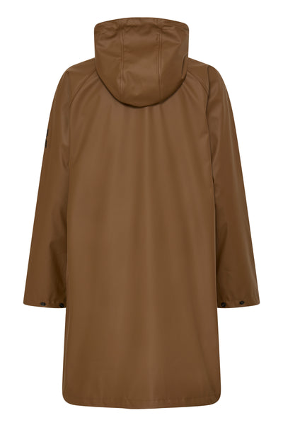 Avan Zipper Coat - Sepia