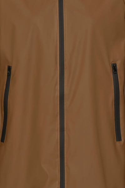 Avan Zipper Coat - Sepia