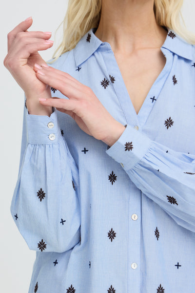 Fabienne LS Shirt -Chambray Blue