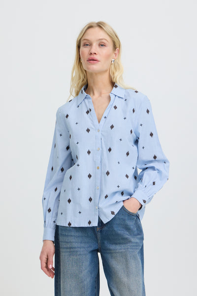 Fabienne LS Shirt -Chambray Blue
