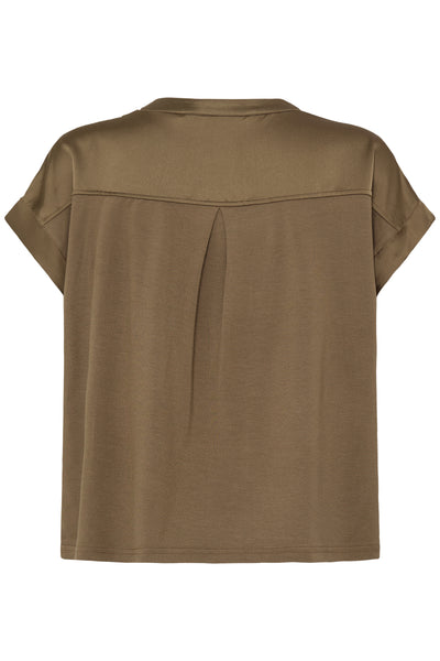 Selita V Placket Neck - Sepia