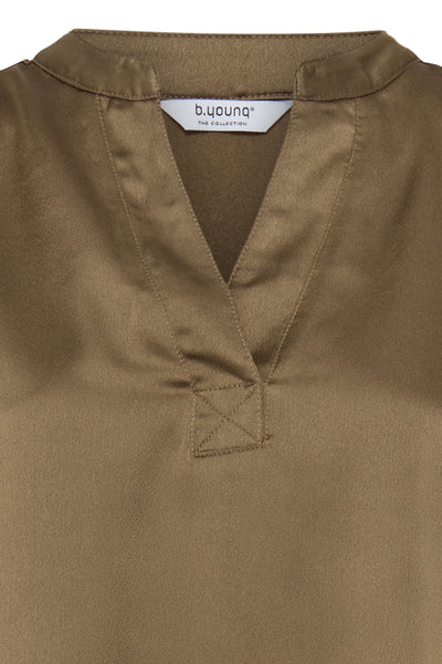 Selita V Placket Neck - Sepia