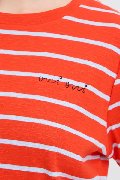Nova Stripe Tee - Fiery Red Stripe