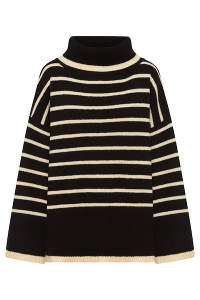 Katana Roll Neck Knit Black