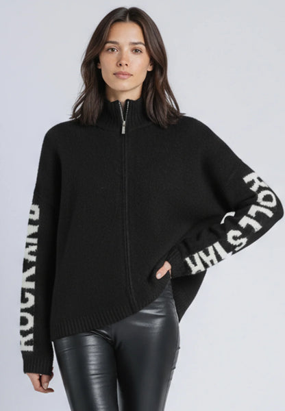 PHOEBE CARDIGAN BLACK & WHITE