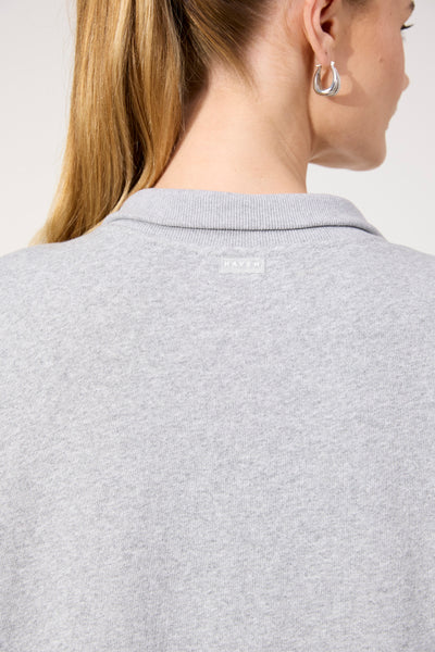 Boston Crop Sweat  - Grey