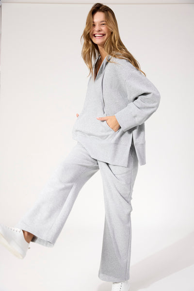 Boston Crop Sweat  - Grey