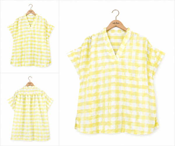 Yellow Check Blouse
