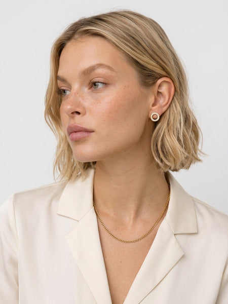 Tessa Crystal Earring Silver