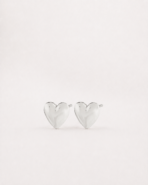 Sophia Heart Earrings Silver Plated