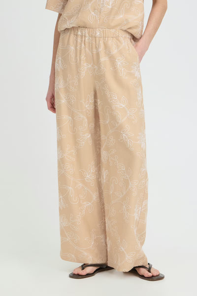 Daida Embroidered Wide Leg Trousers