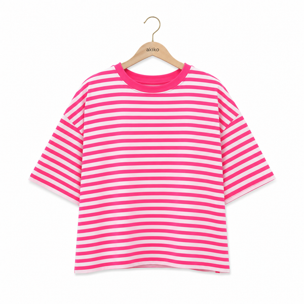 Contrast Neck Stripe T-Shirt