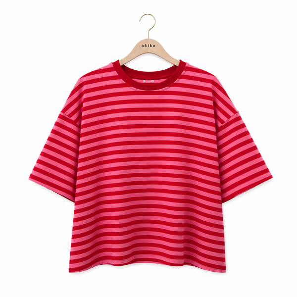 Contrast Neck Stripe T-Shirt