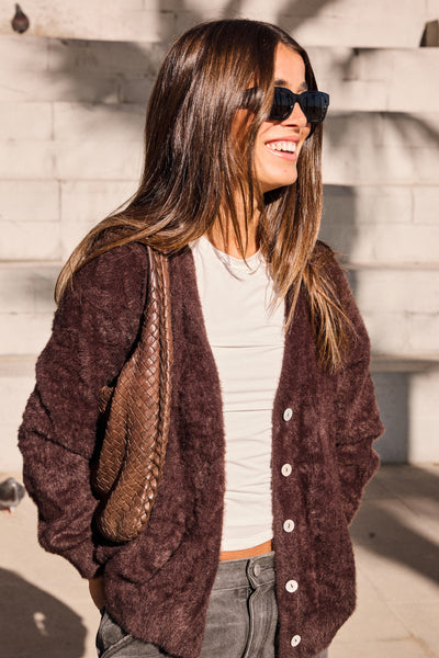 Brula Cardigan - Coffee Bean