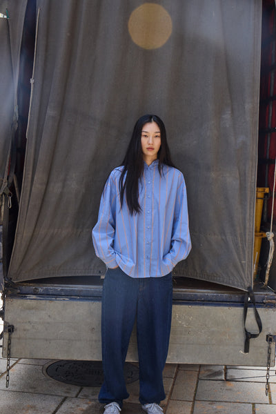 Sadia Shirt - Blue Yonder Stripe