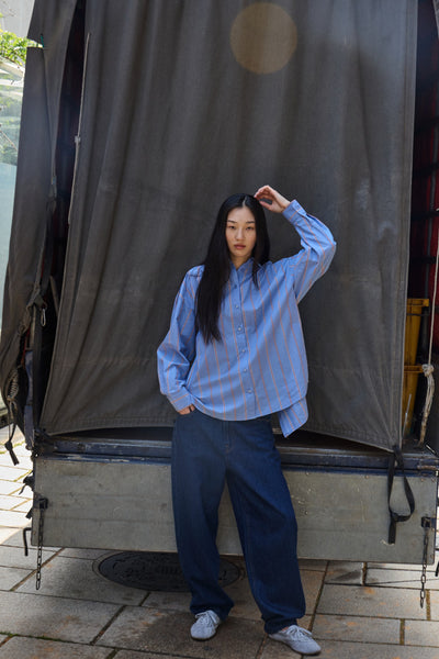 Sadia Shirt - Blue Yonder Stripe