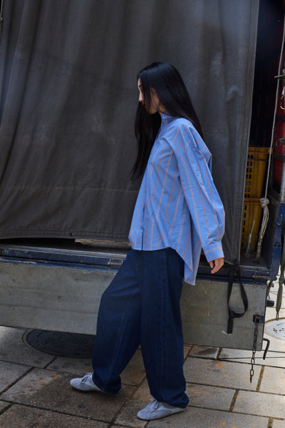 Sadia Shirt - Blue Yonder Stripe