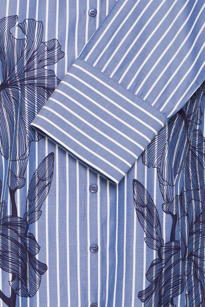 Firas Blouse - Blue Quartz Mix