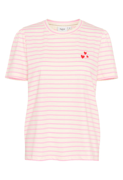 Jucia T-Shirt - Flame Scarlet / White