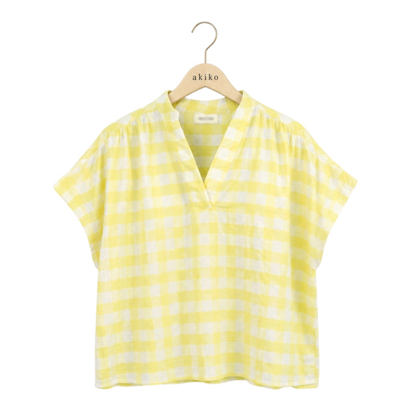 Yellow Check Blouse
