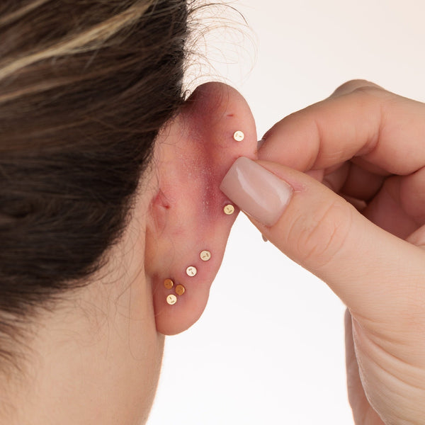 Sparkling Moon Single Flat Back Earring