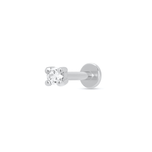 Clear Stone Single Flat Back Earring