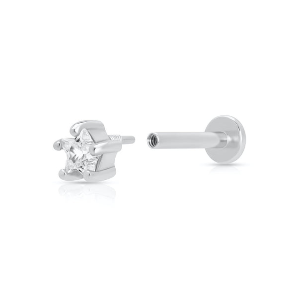 Sparkling Star Single Flat Back Earring