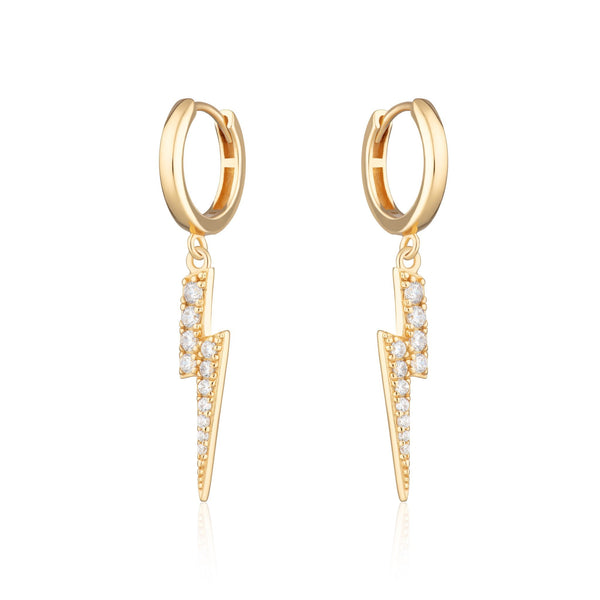 Lightning Hoop Earrings