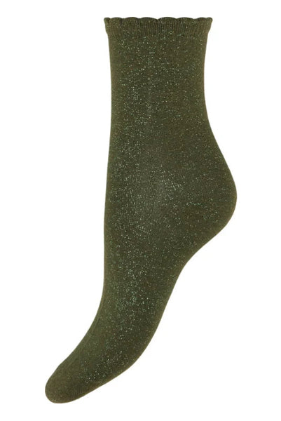 Vilaine Sock Box: Olive/Java/Champagne